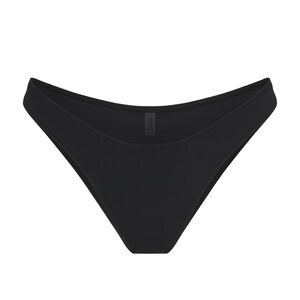 Skims recycled, swim mid coverage bikini bottom Onyx L